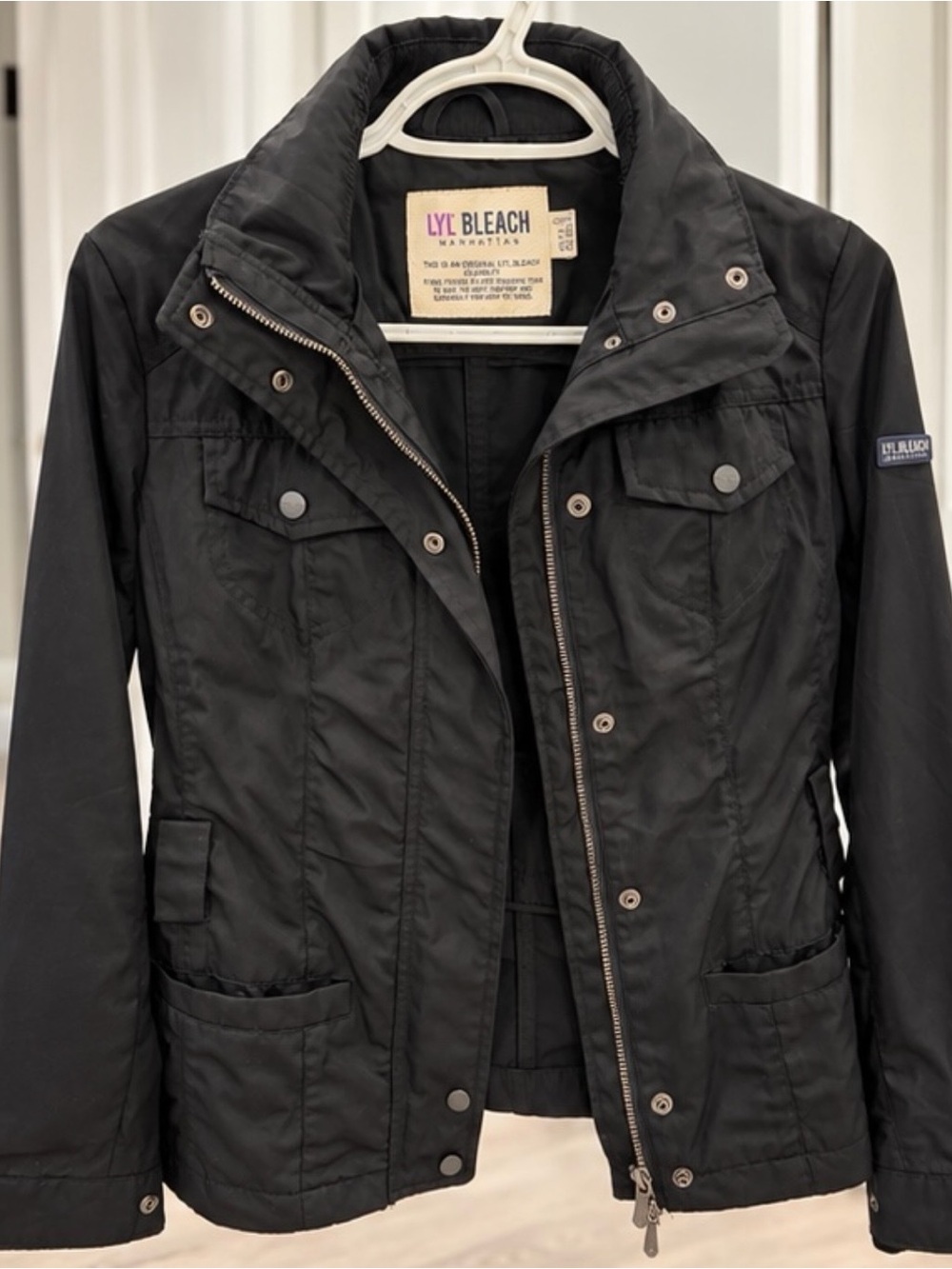 LYL’ BLEACH Manhattan Black Utility Jacket Women’s Size XS